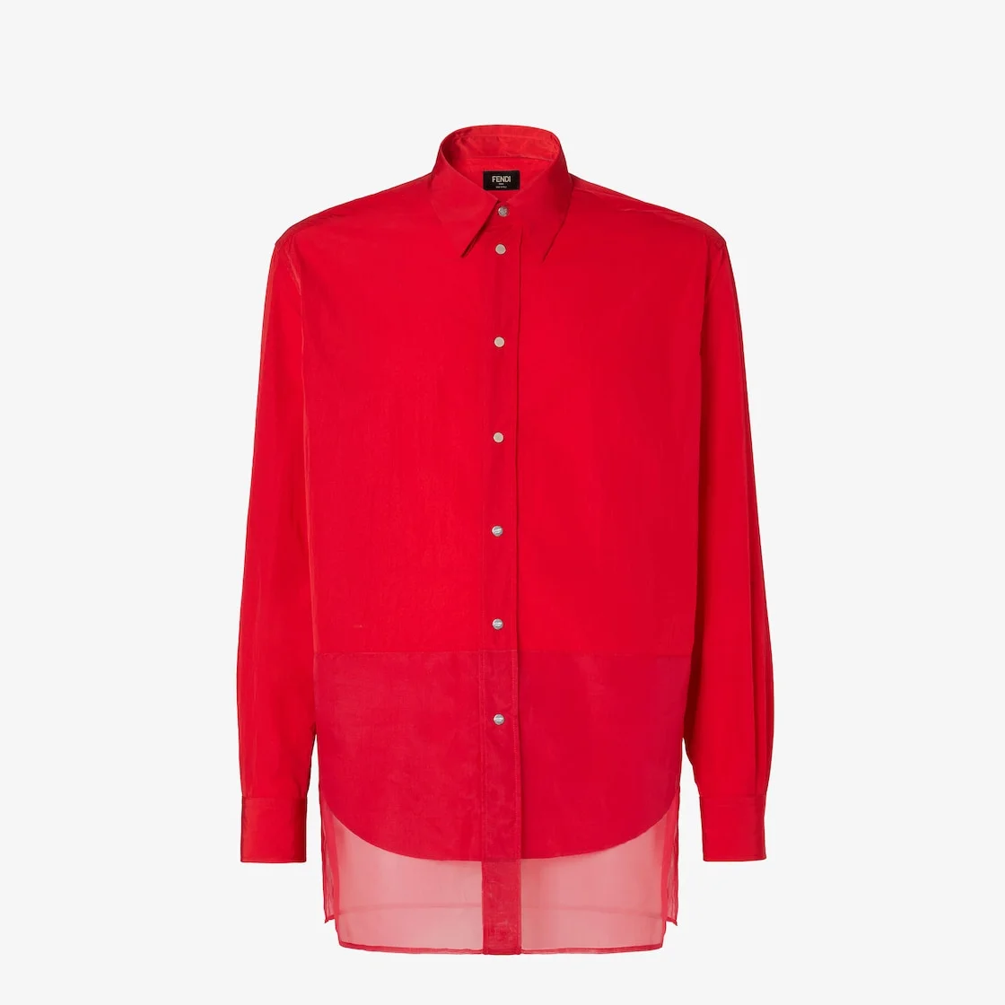 Shirt Red nylon and organza shirt - 1