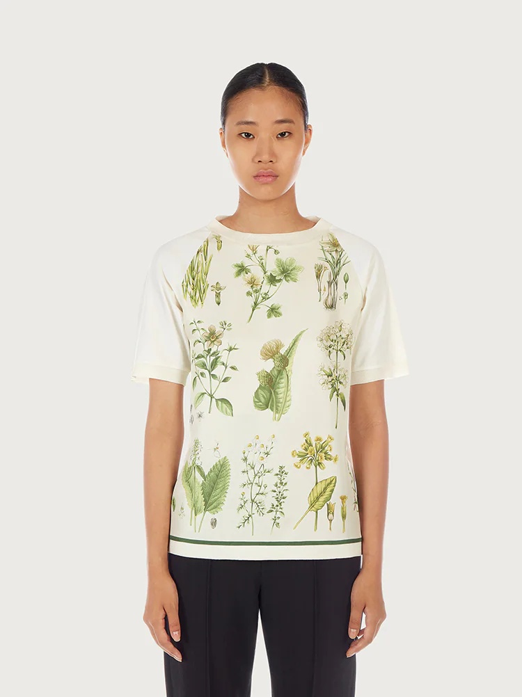 SHORT SLEEVED T-SHIRT WITH BOTANICAL PRINT - 2