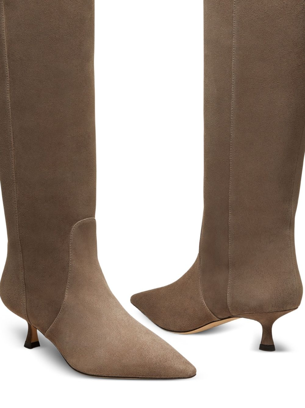 50mm Naomi suede pointed-toe knee-high boots - 4