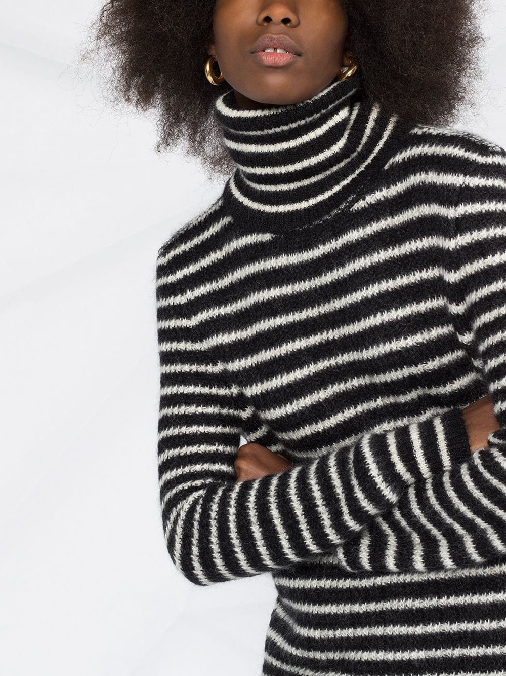 striped knitted jumper - 3