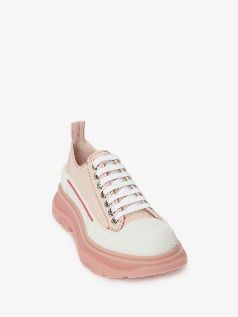 Alexander McQueen Women's Tread Slick Lace Up in Tea Rose/white outlook