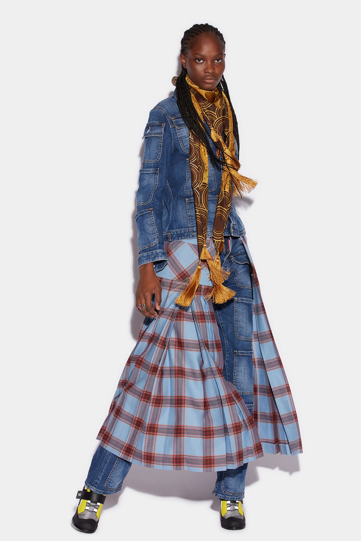 TARTAN PLEATED SKIRT - 3