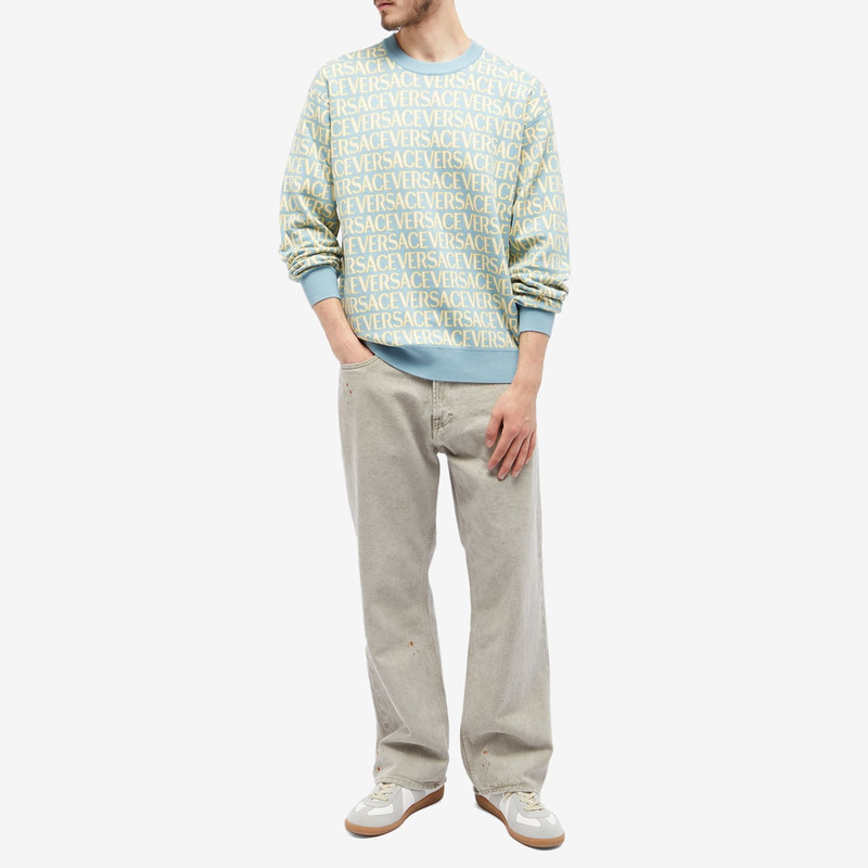 VERSACE Versace All Over Logo Crew Knit outlook