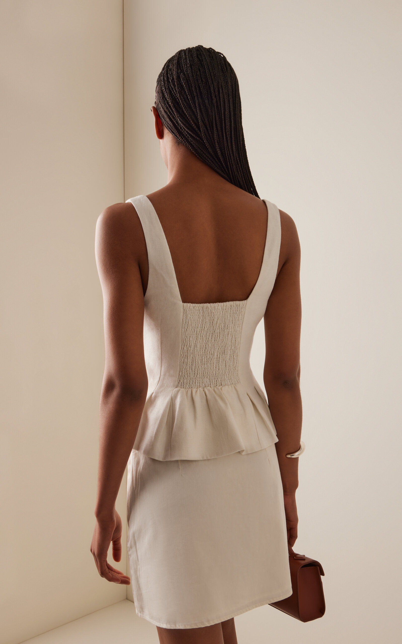 Exclusive Rosalie Linen Top white - 4