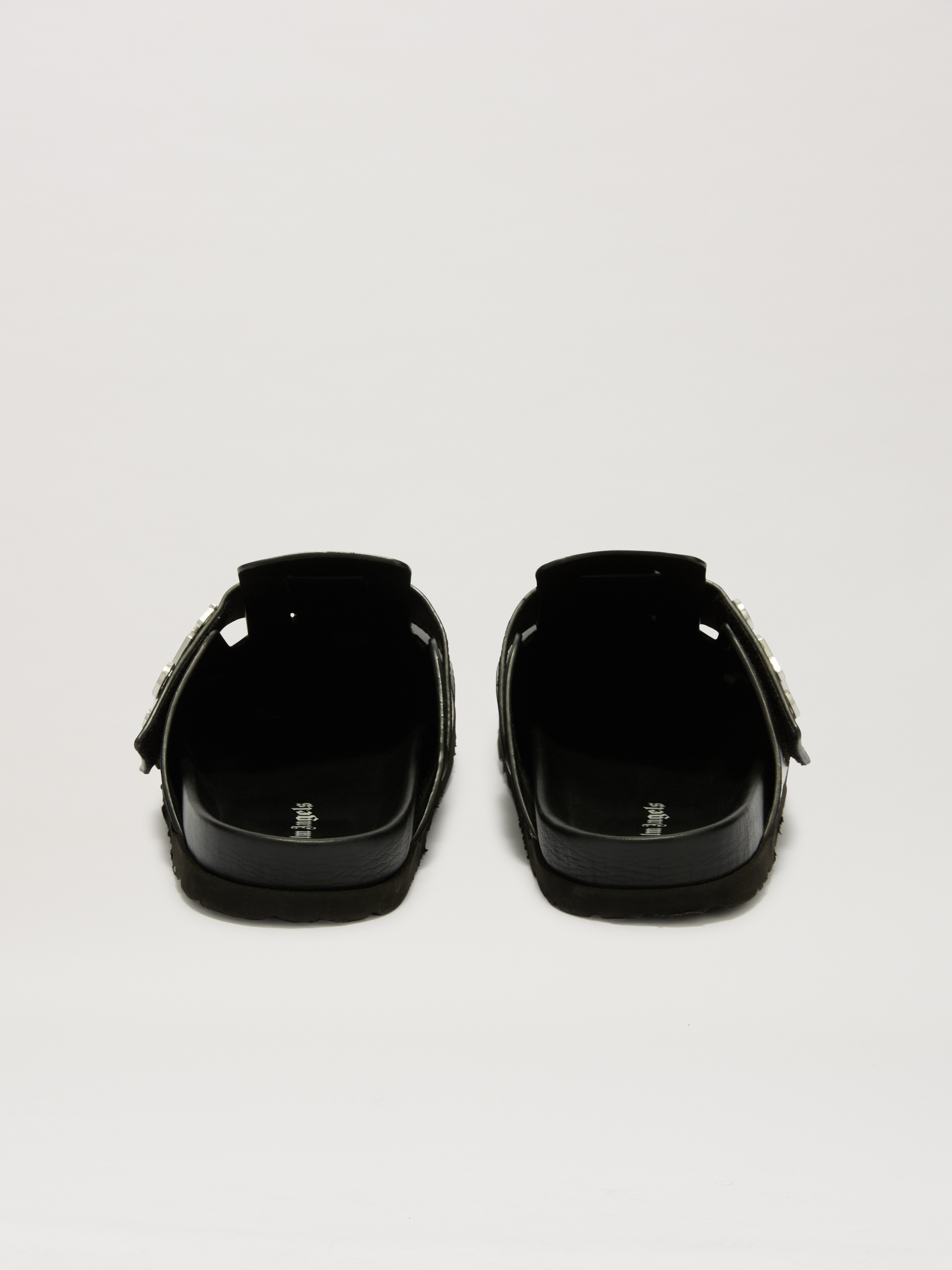 Monogram Leather Mules - 3