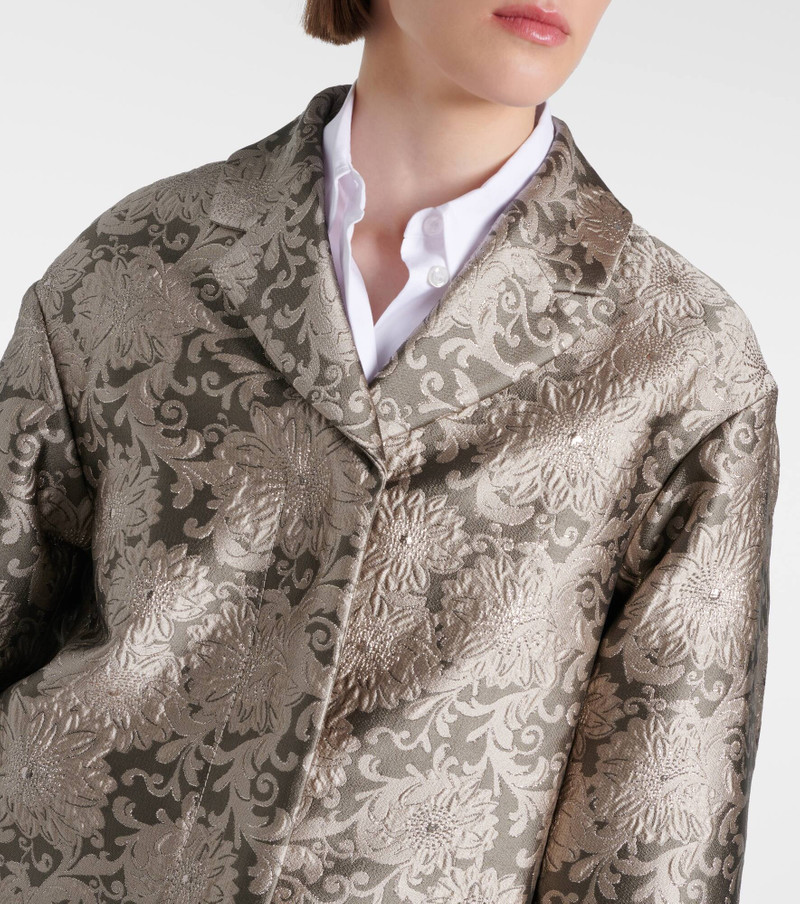 Effige floral-jacquard coat 4