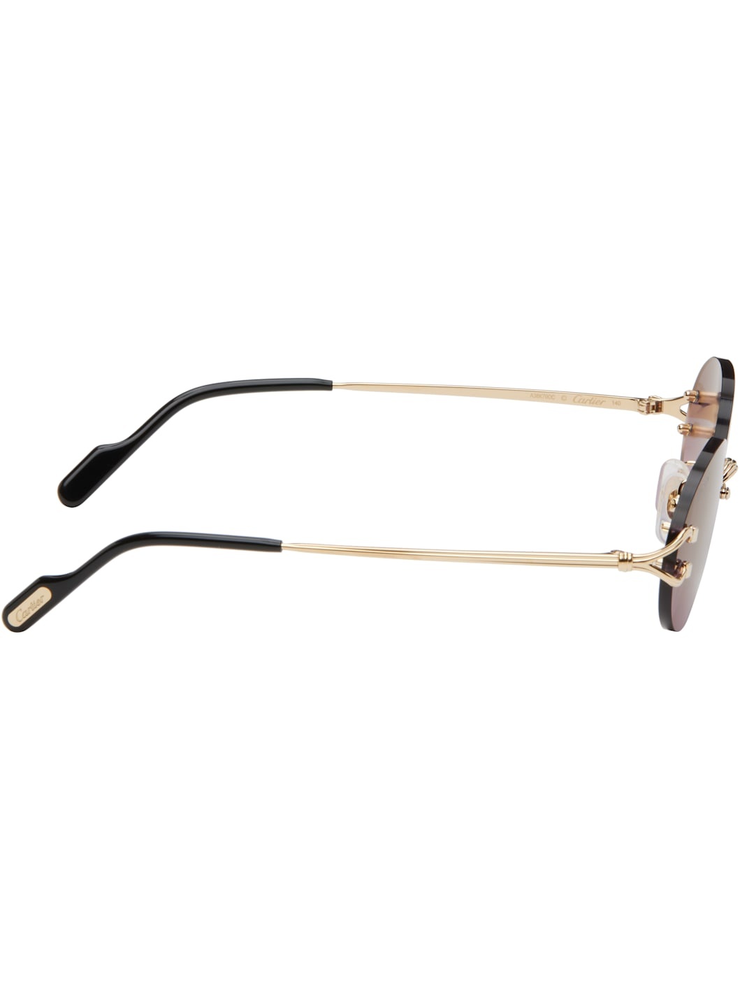 Gold 'Signature C de Cartier' Sunglasses - 2