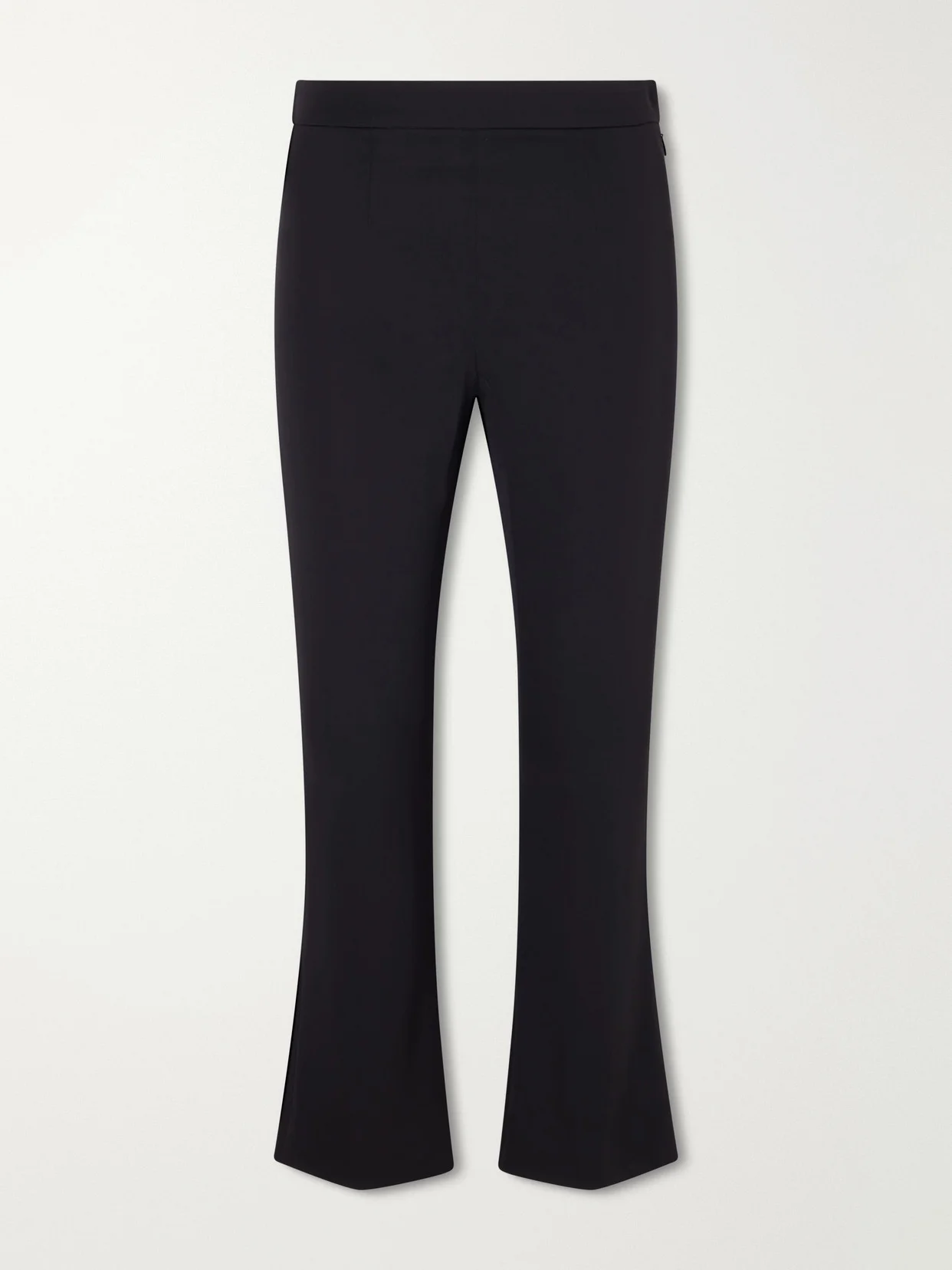 Charmeuse Cropped Silk-blend Flared Pants - 1