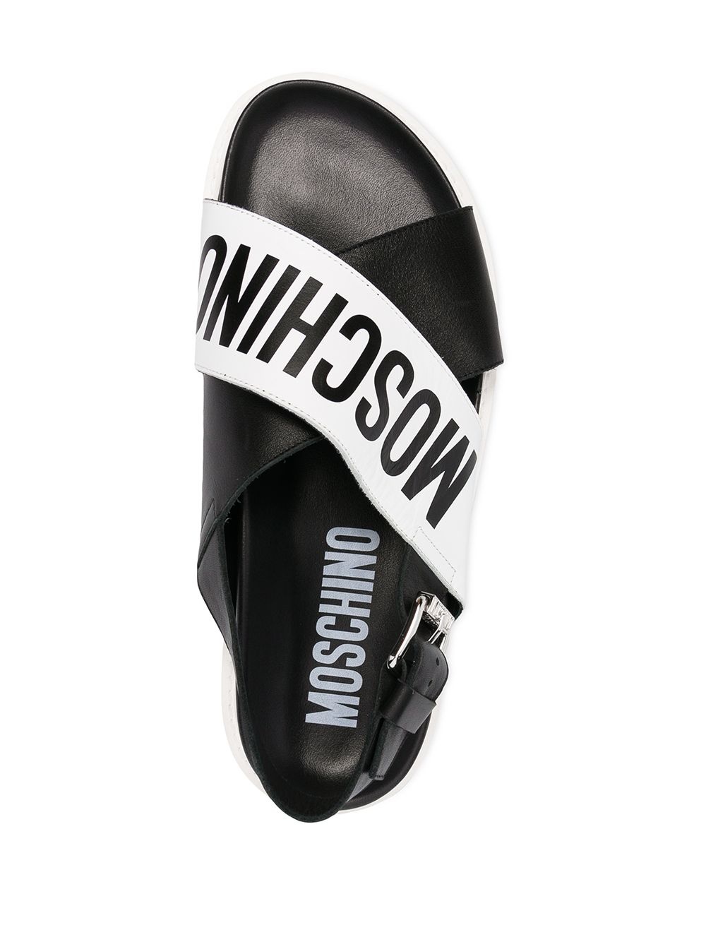 cross-over logo sandals - 4