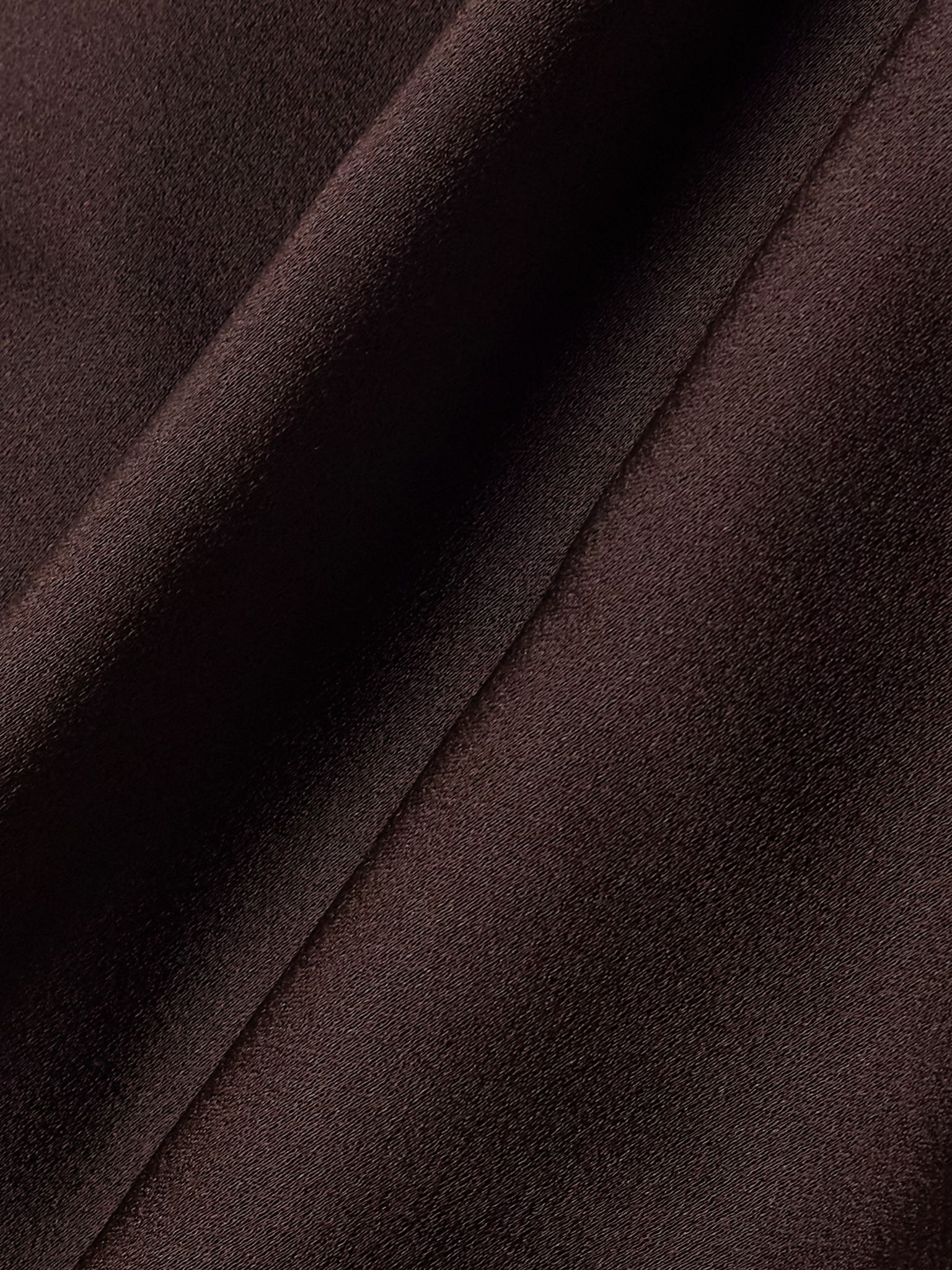 Cutout satin-crepe halterneck top Dark brown - 4