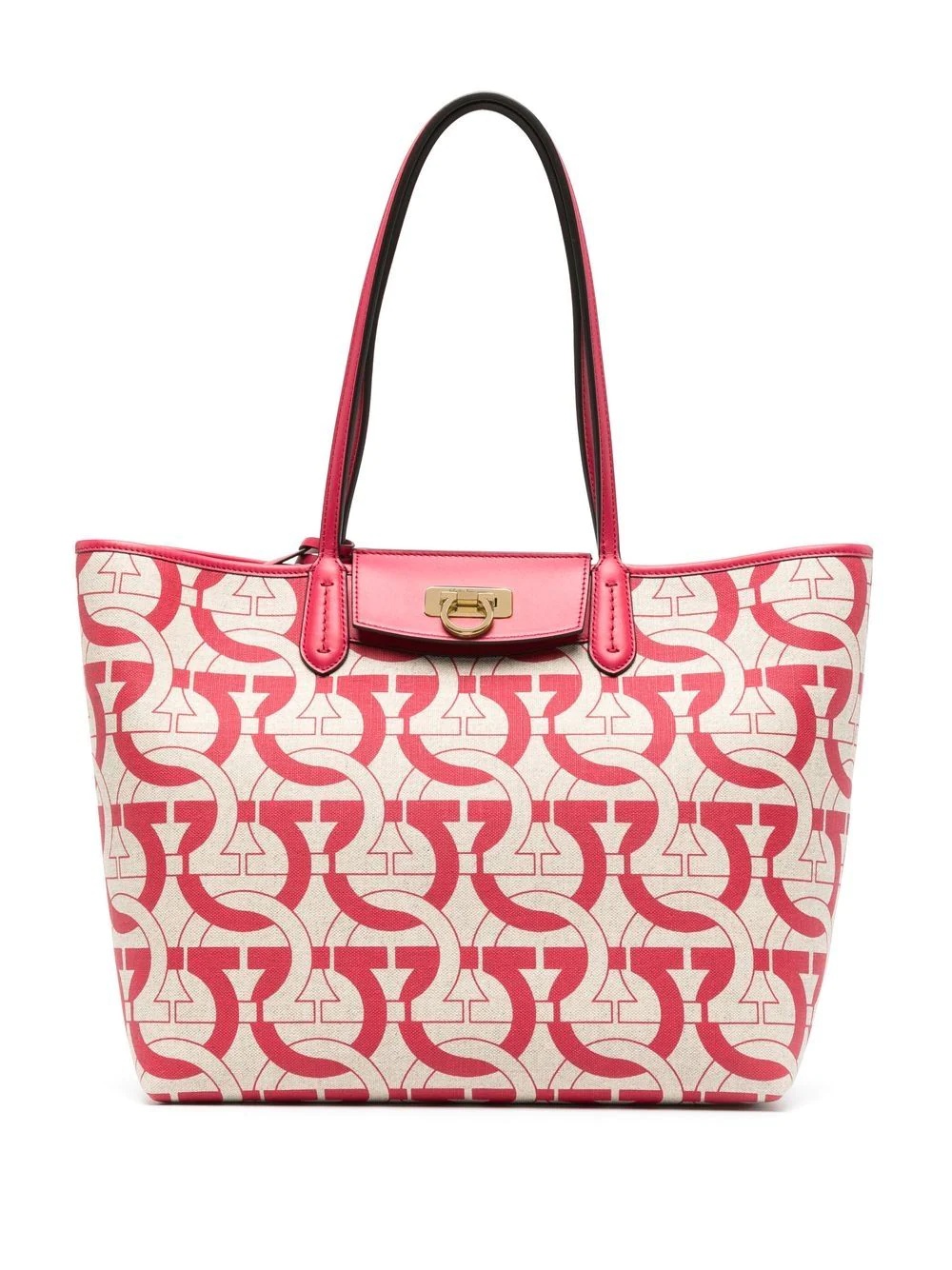 Gancini pattern tote bag - 1