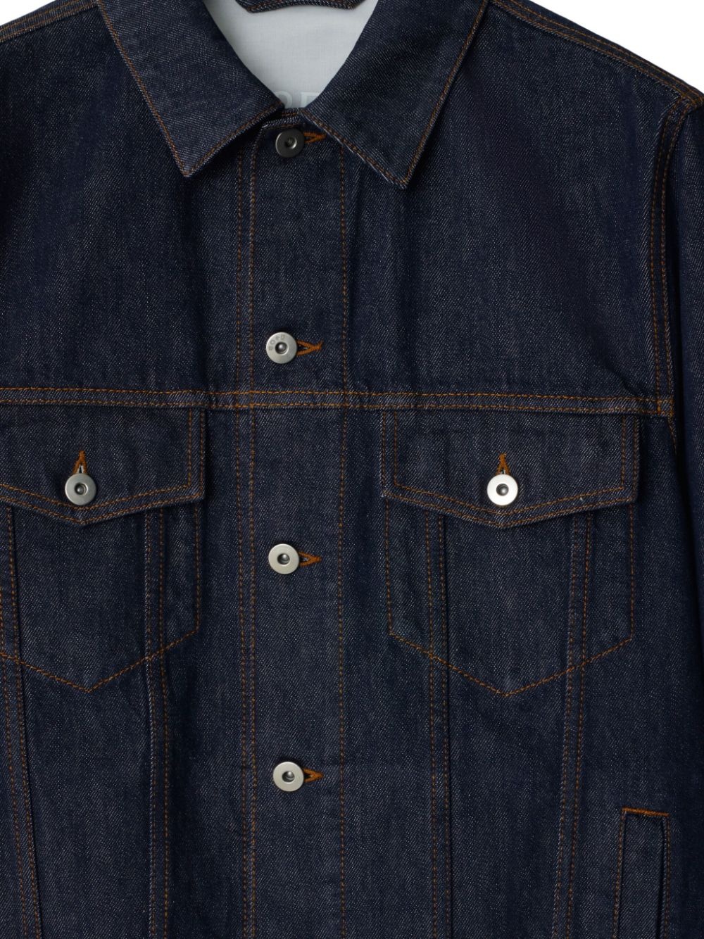logo-appliquÃ© denim jacket - 5