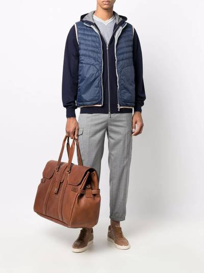 Brunello Cucinelli quilted-finish down gilet outlook