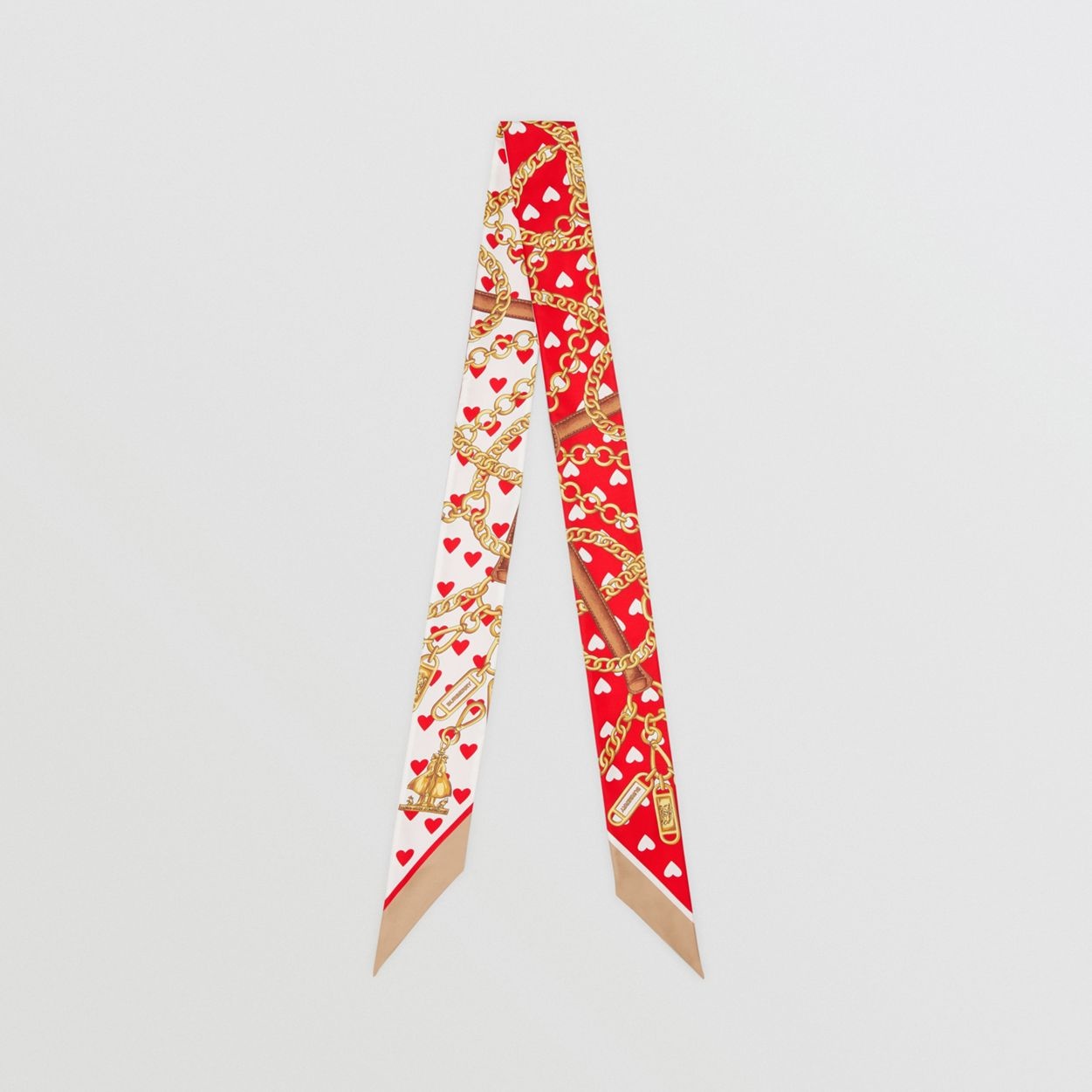 Archive Scarf Print Silk Skinny Scarf - 1