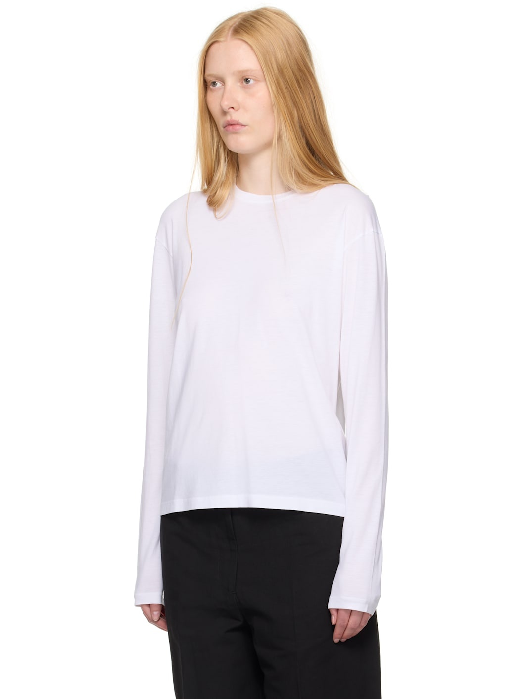 White Classic Long-Sleeve T-shirt - 4