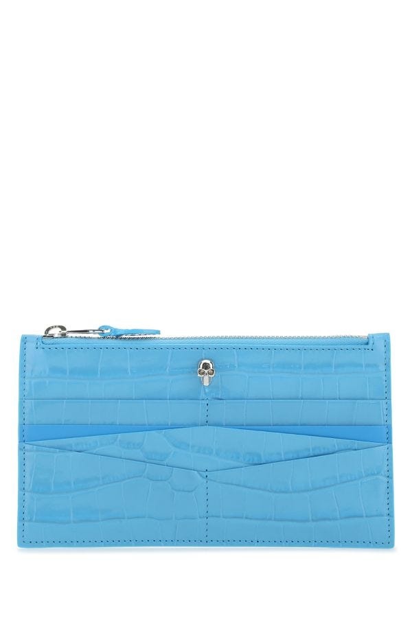 Light-blue leather pouch - 1