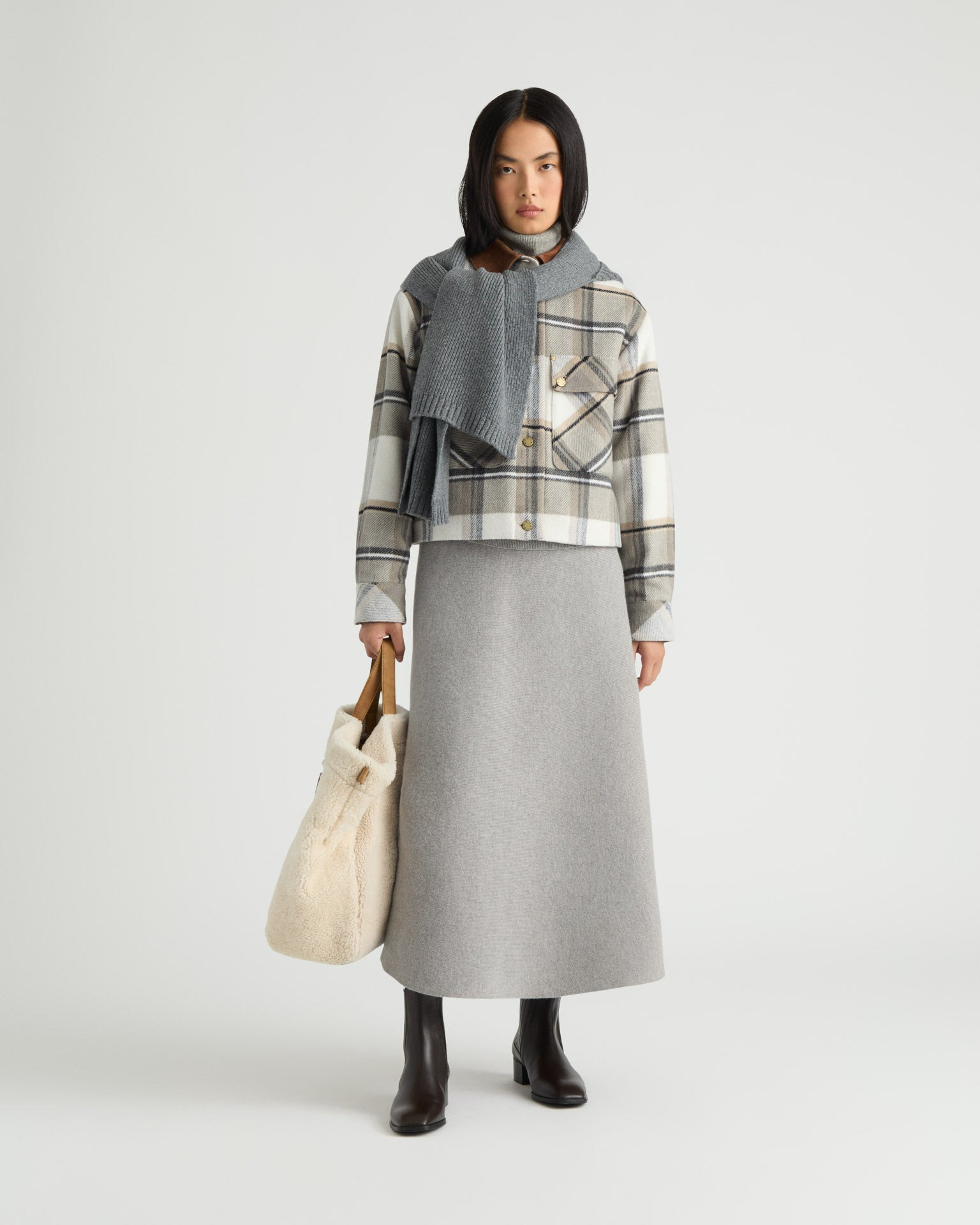 Neuville Plaid Cropped Jacket - 2
