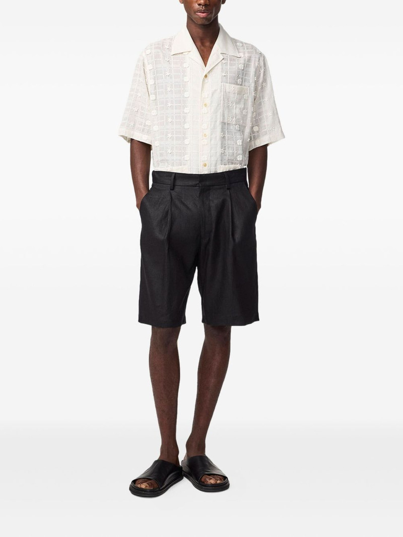 NN07 darted linen shorts outlook