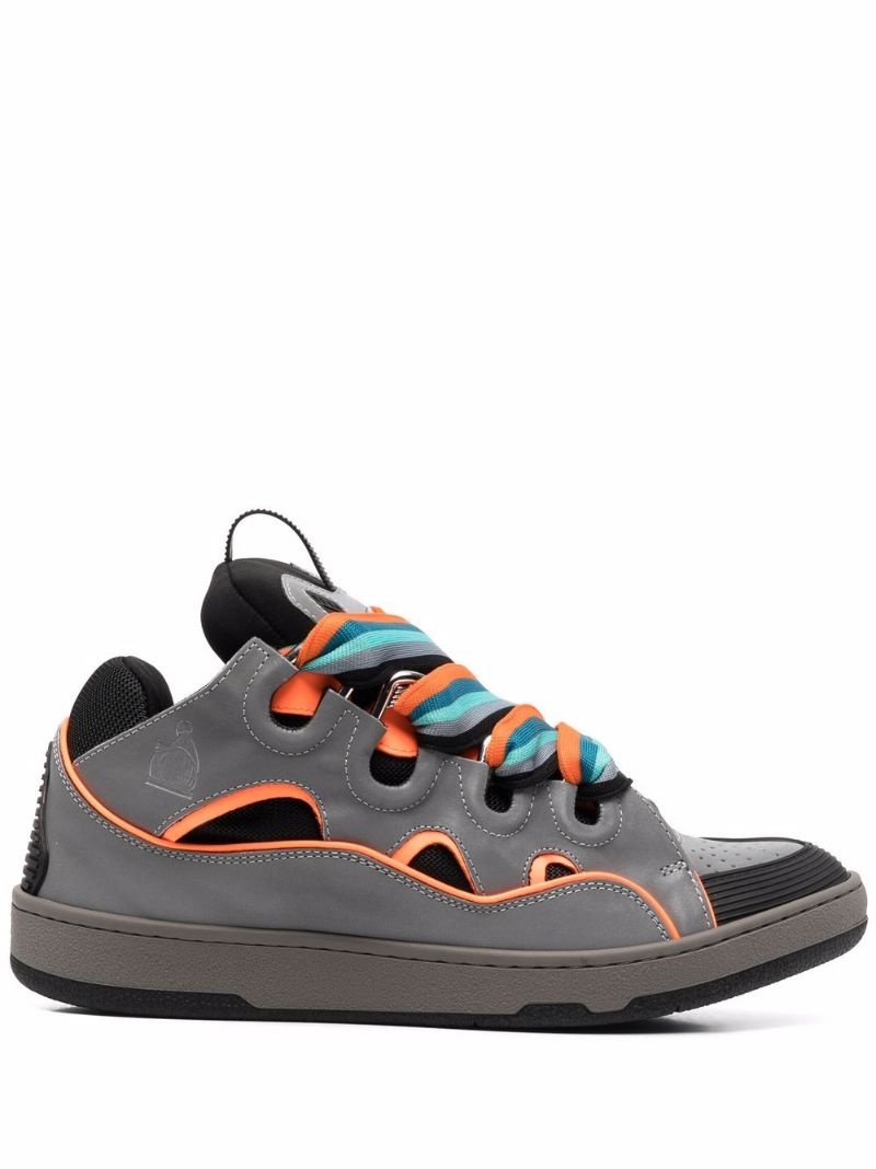 Curb leather trainers - 1
