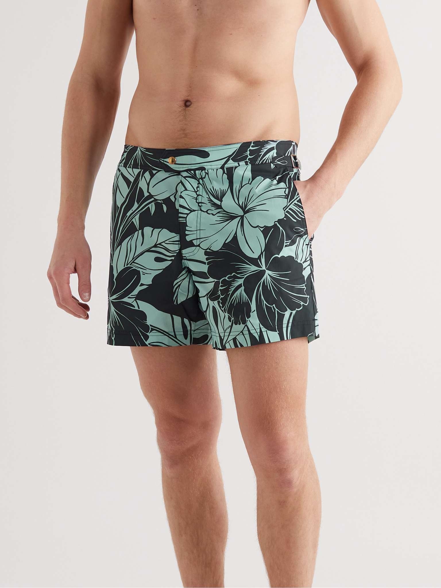 Slim-Fit Short-Length Floral-Print Swim Shorts - 2
