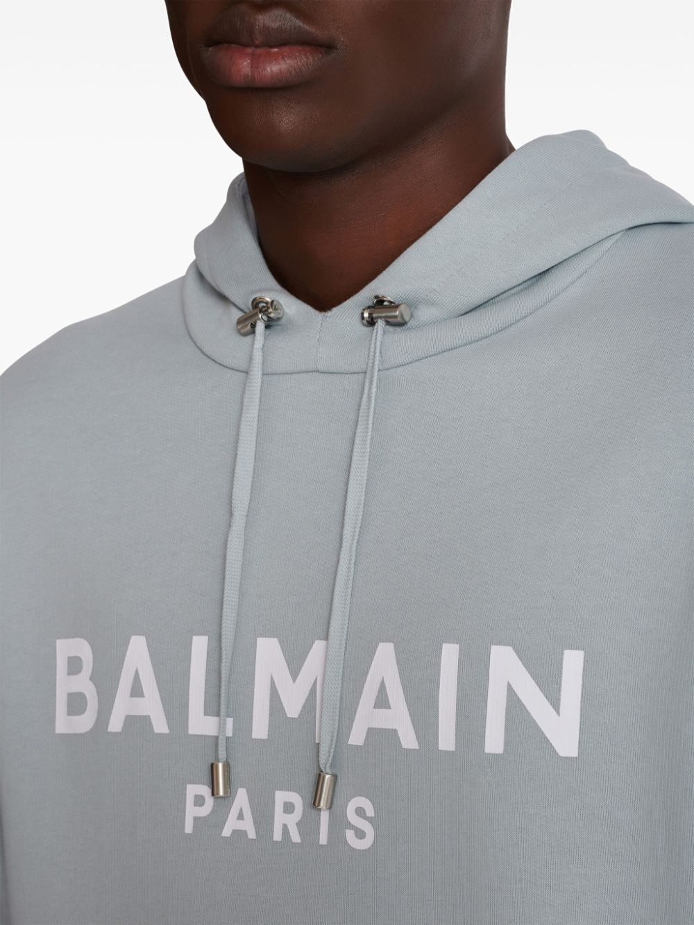 logo-print cotton hoodie - 6