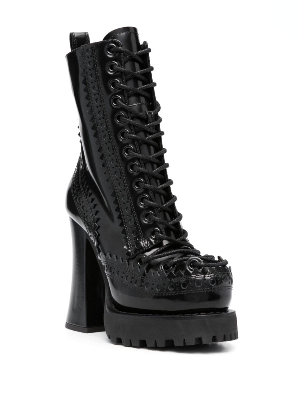 120mm lace-up leather boots - 2