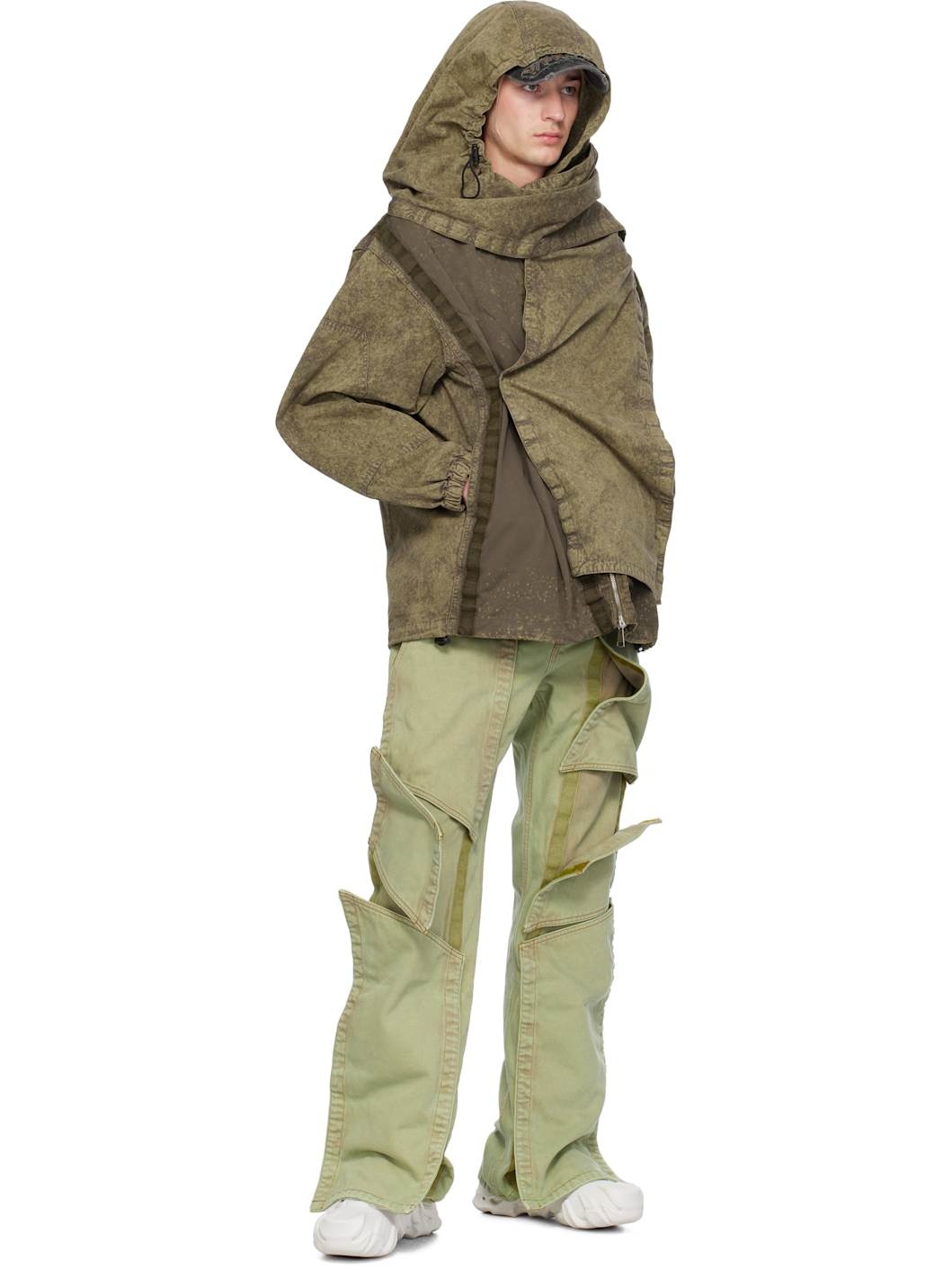Khaki Velcro Cargo Jacket - 4