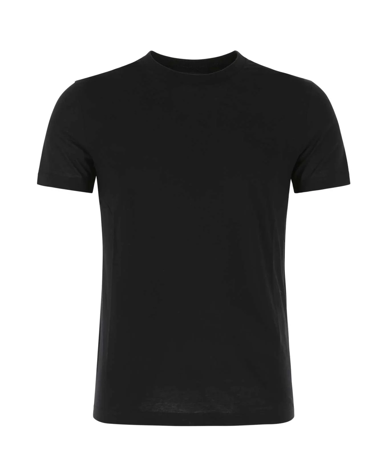 Black Cotton T-shirt Set - 1