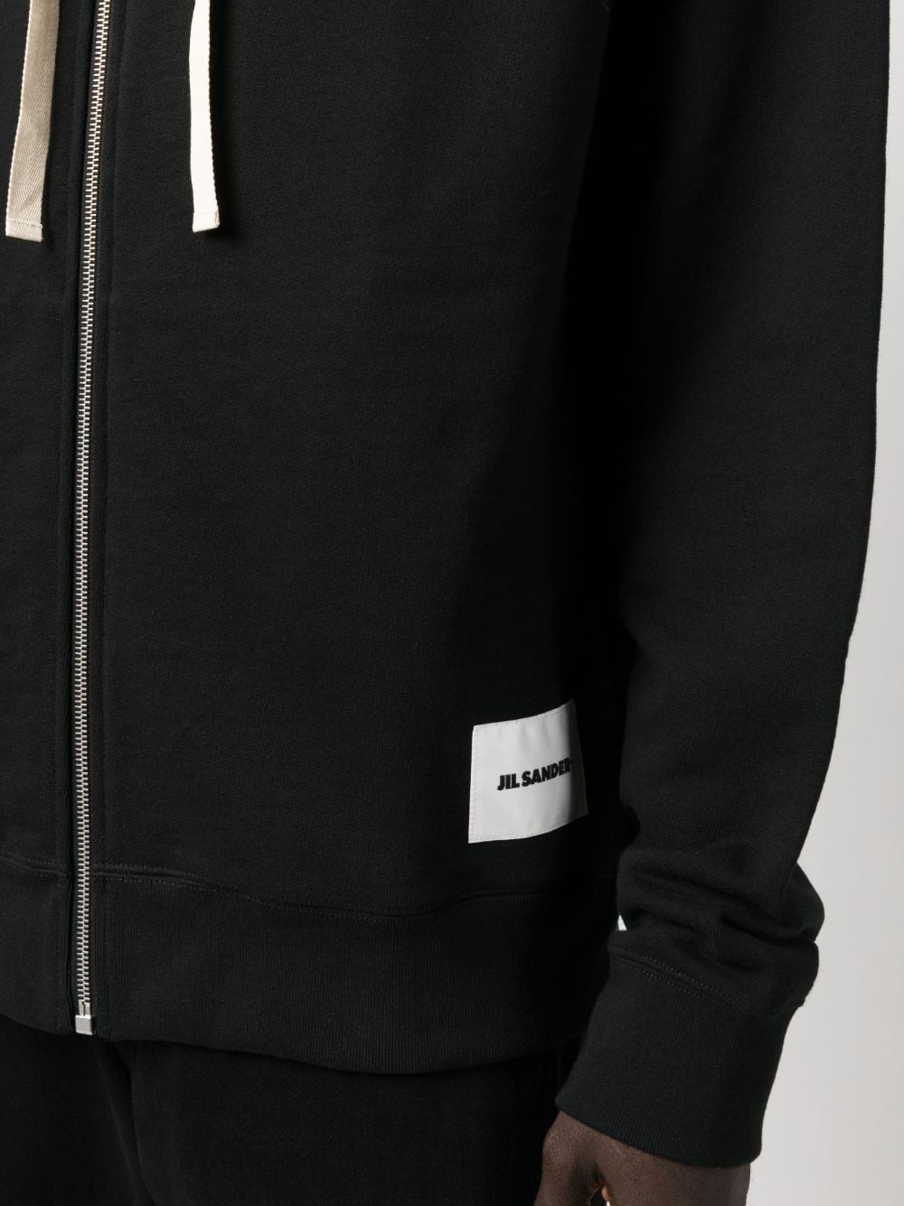 zipped cotton hoodie - 5