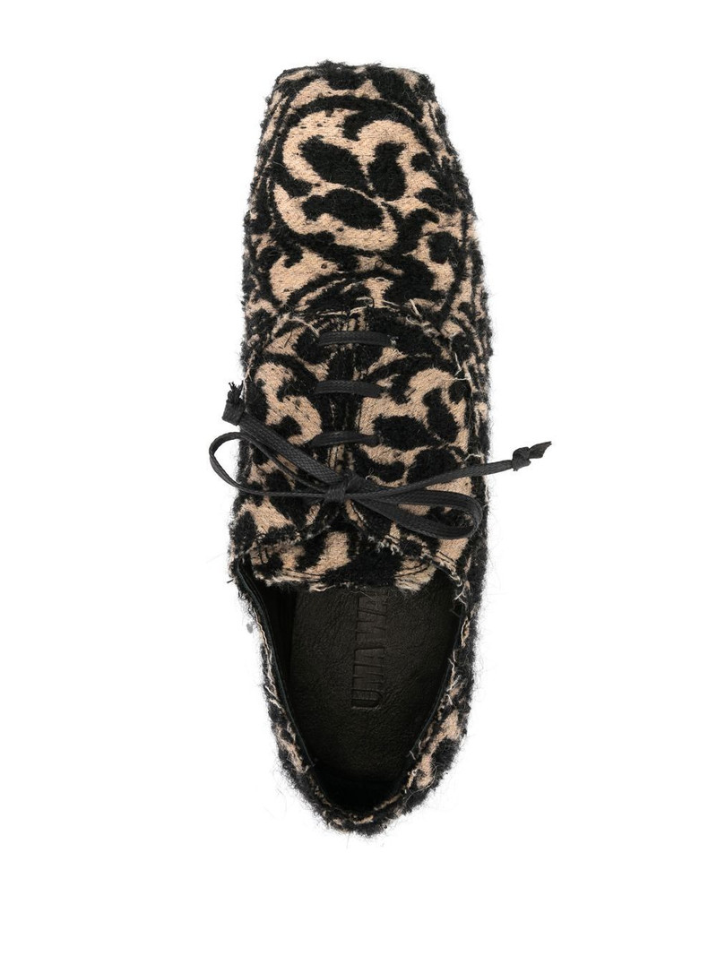jacquard square-toe brogues 4