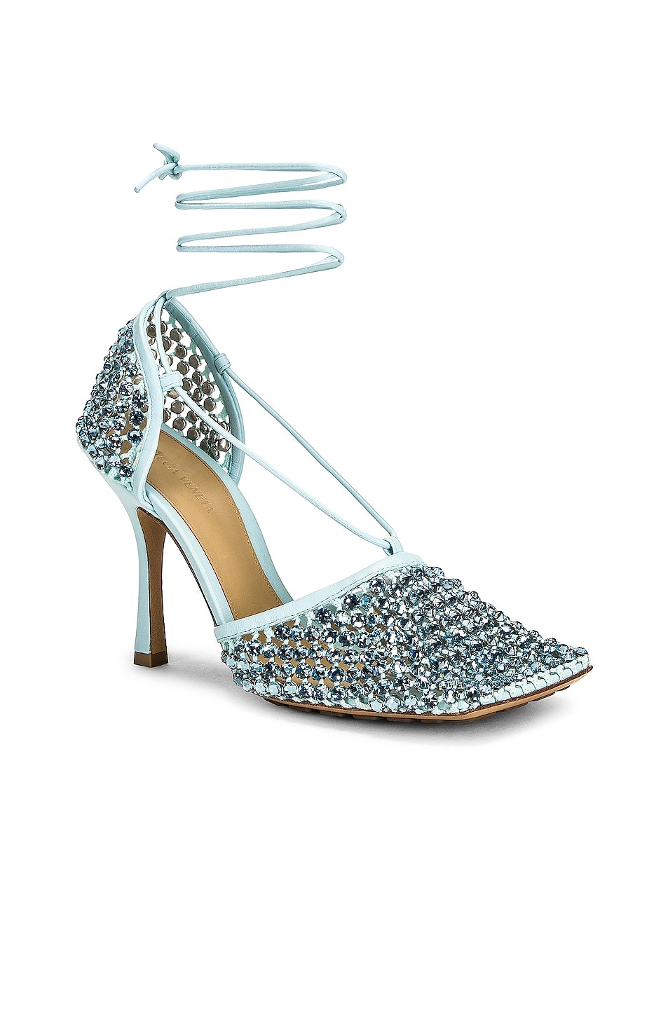 Web Sparkle Stretch Lace Up Sandals - 2