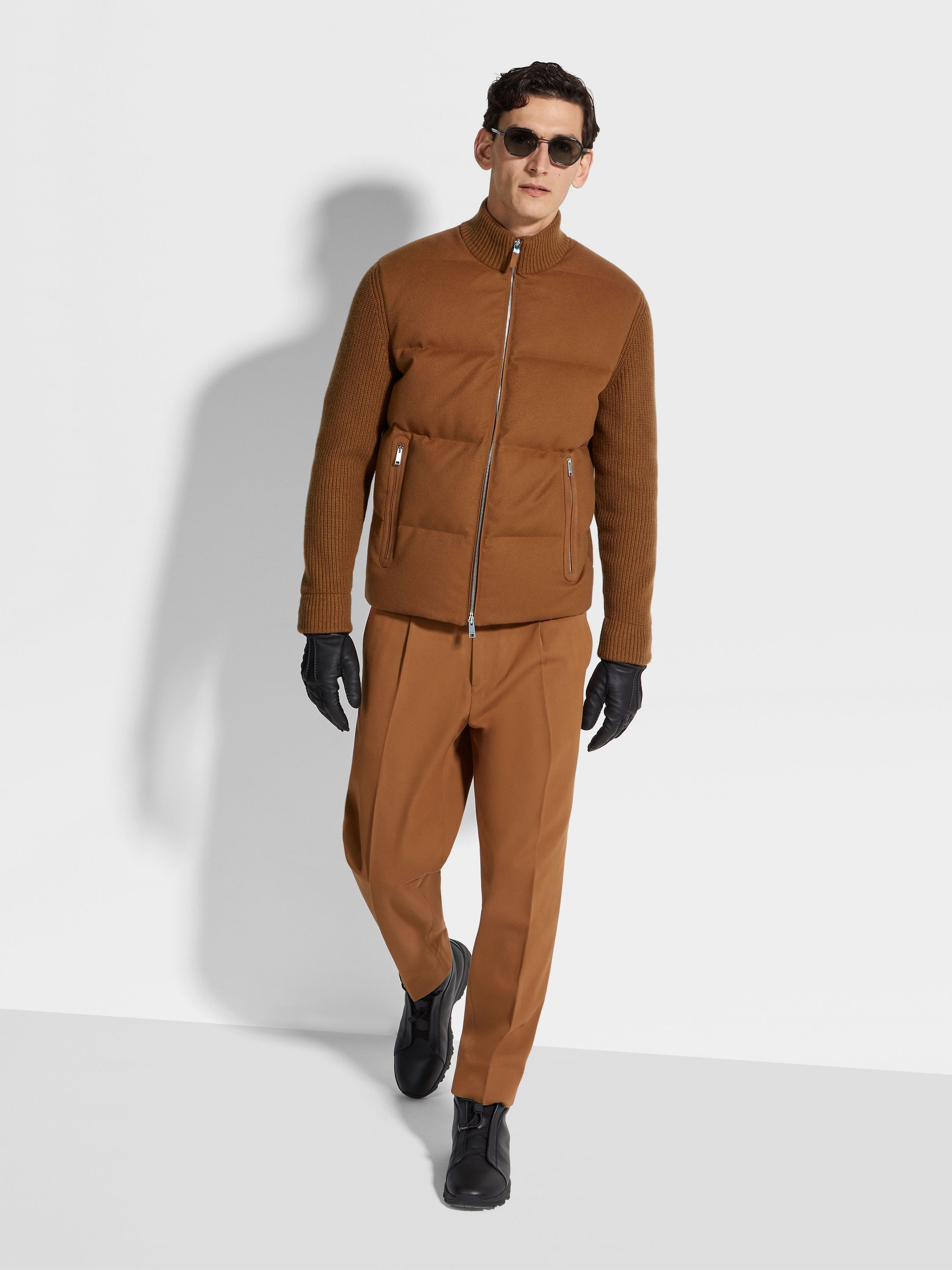 DARK FOLIAGE OASI CASHMERE FULL ZIP BLOUSON - 3