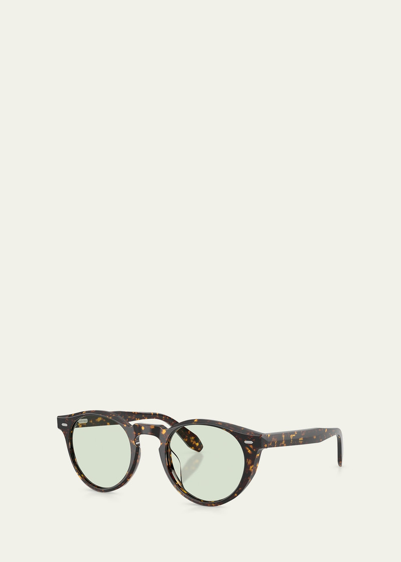 Oliver Peoples Acetate Polarized Round Sunglasses outlook