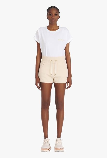 Exclusive - Beige cotton shorts - 4