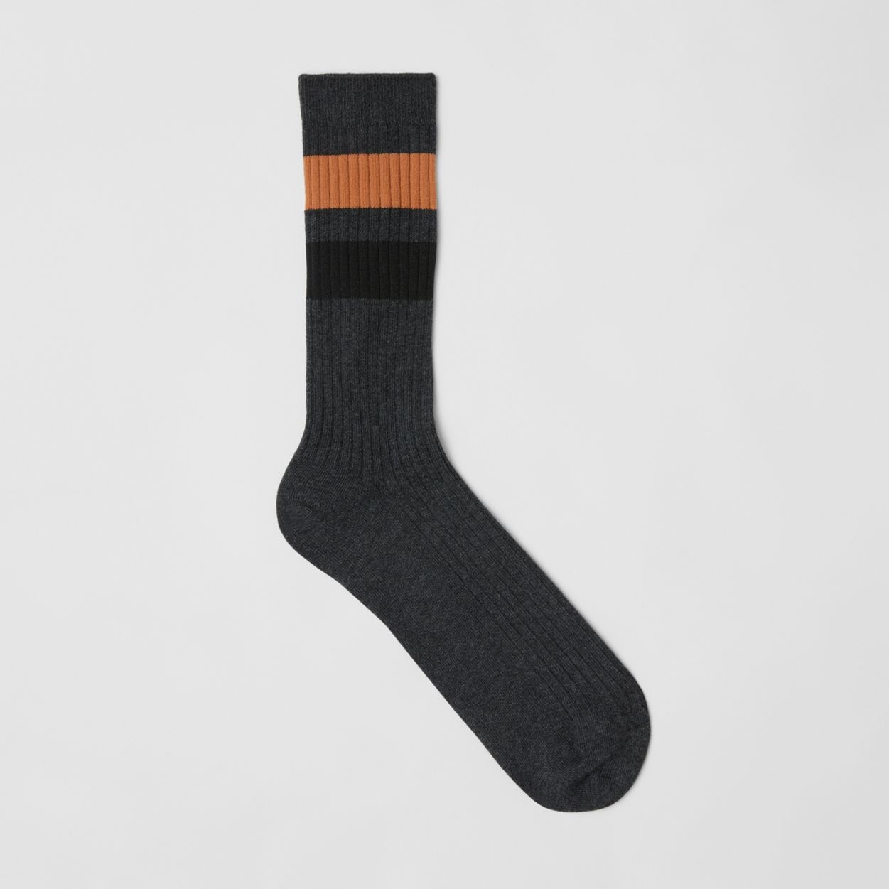 Striped Cotton Blend Socks - 1