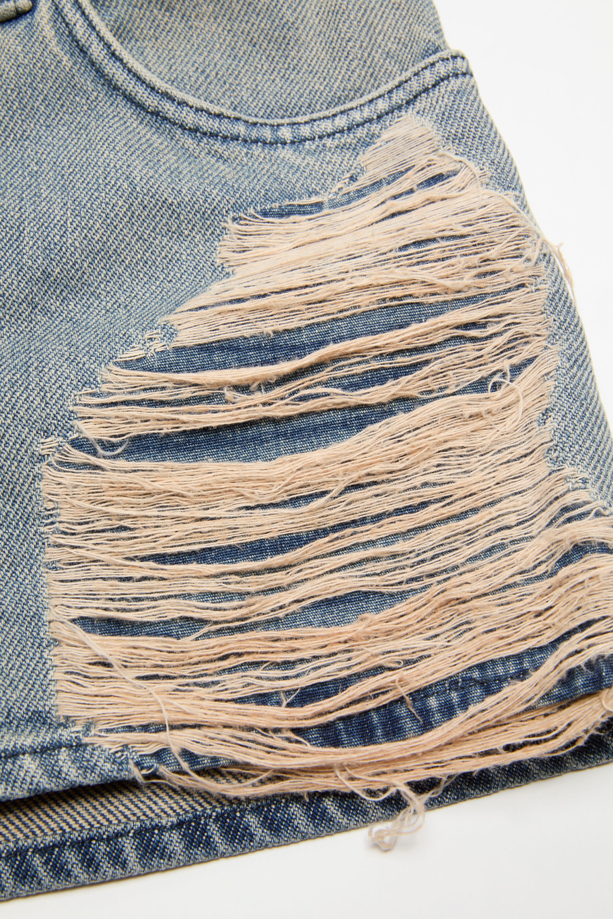 Denim mini skirt - Mid blue - 3