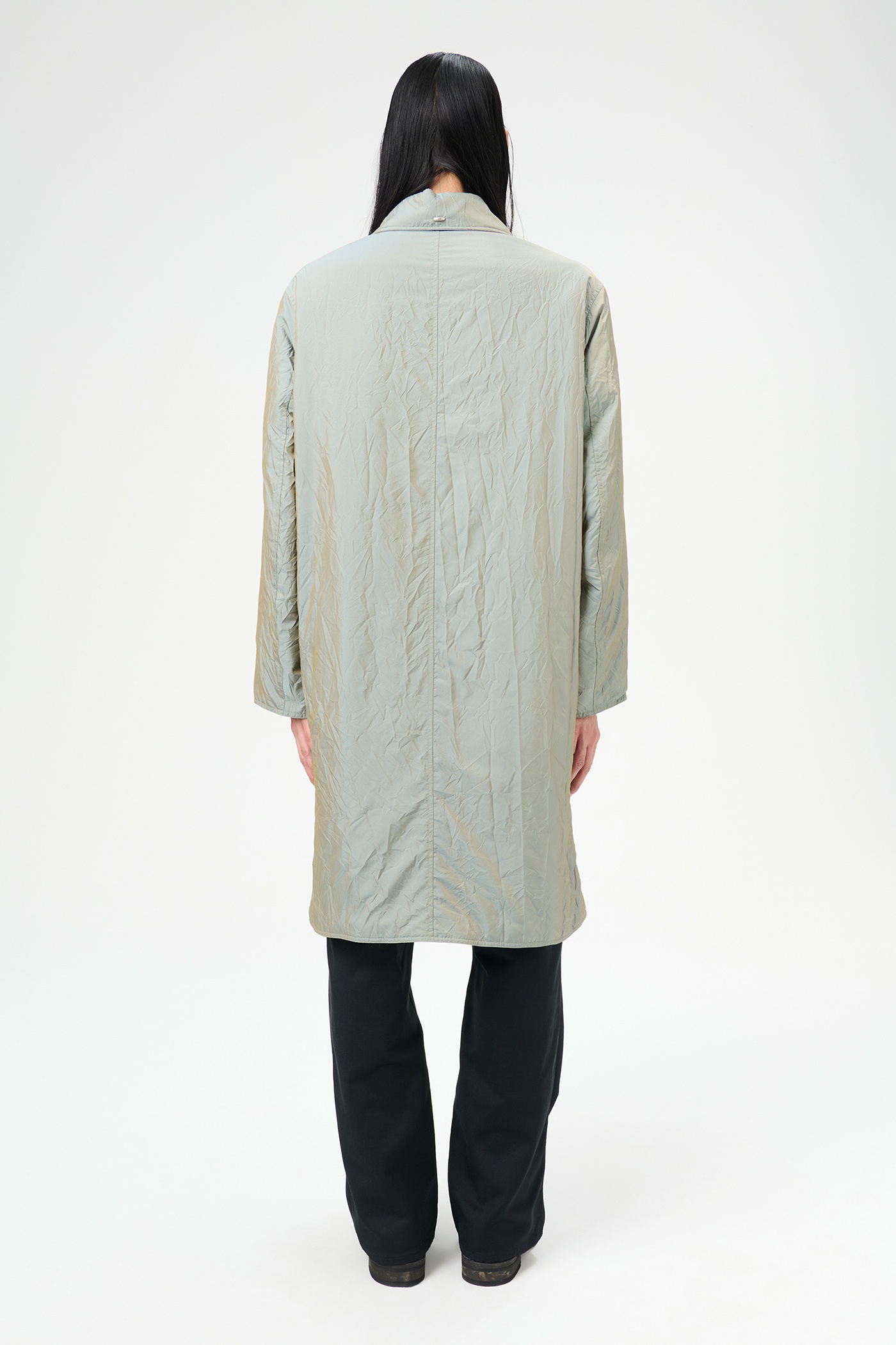 Blithe Coat Shining Olive Crinkle Solaro - 8