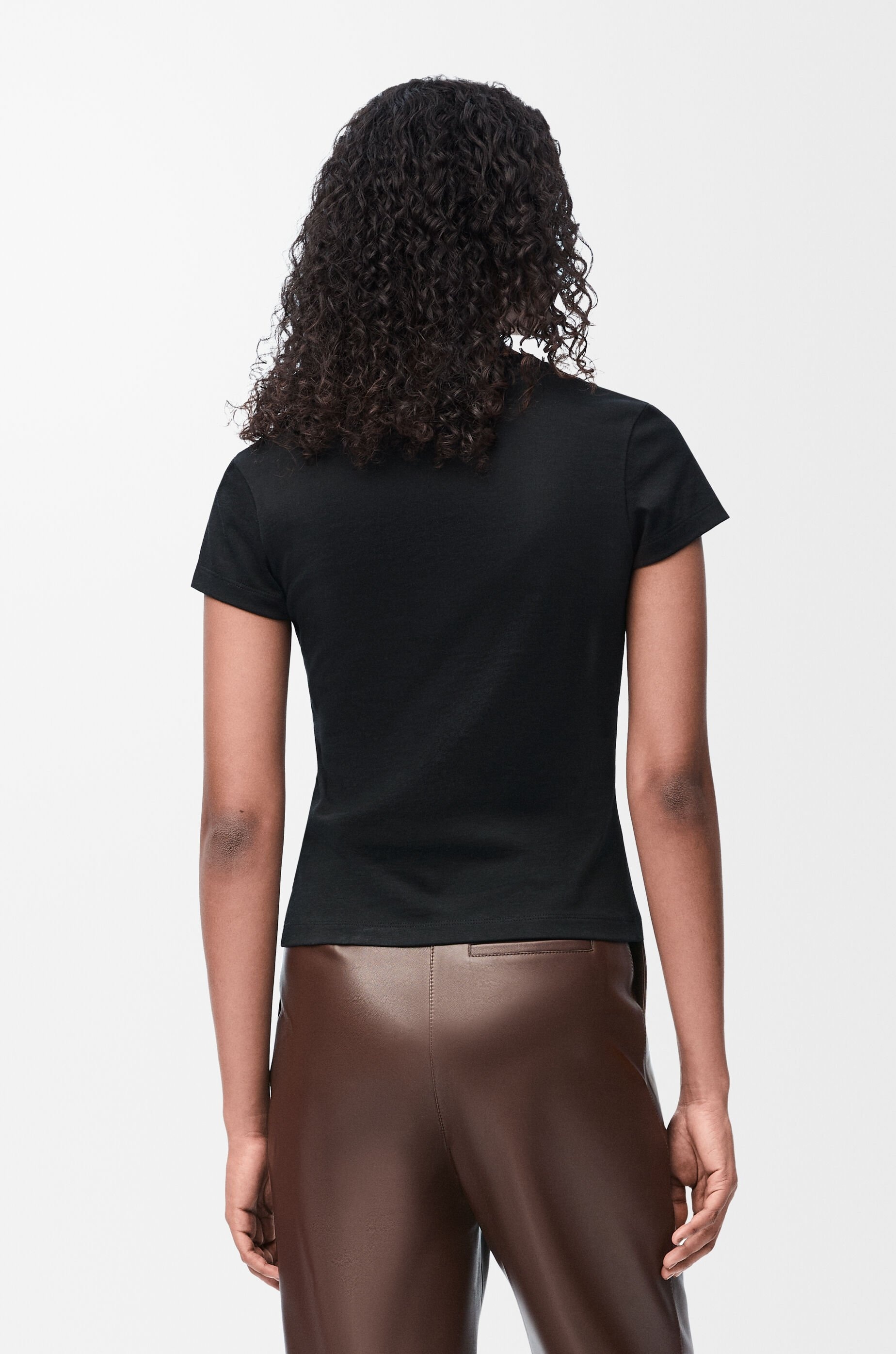 Small fit T-shirt in cotton and viscose - 4