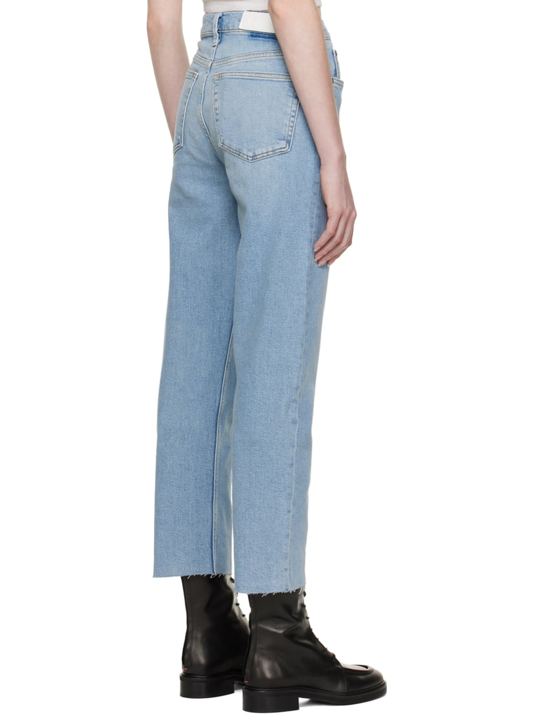 Blue 70s Stove Pipe Jeans - 3