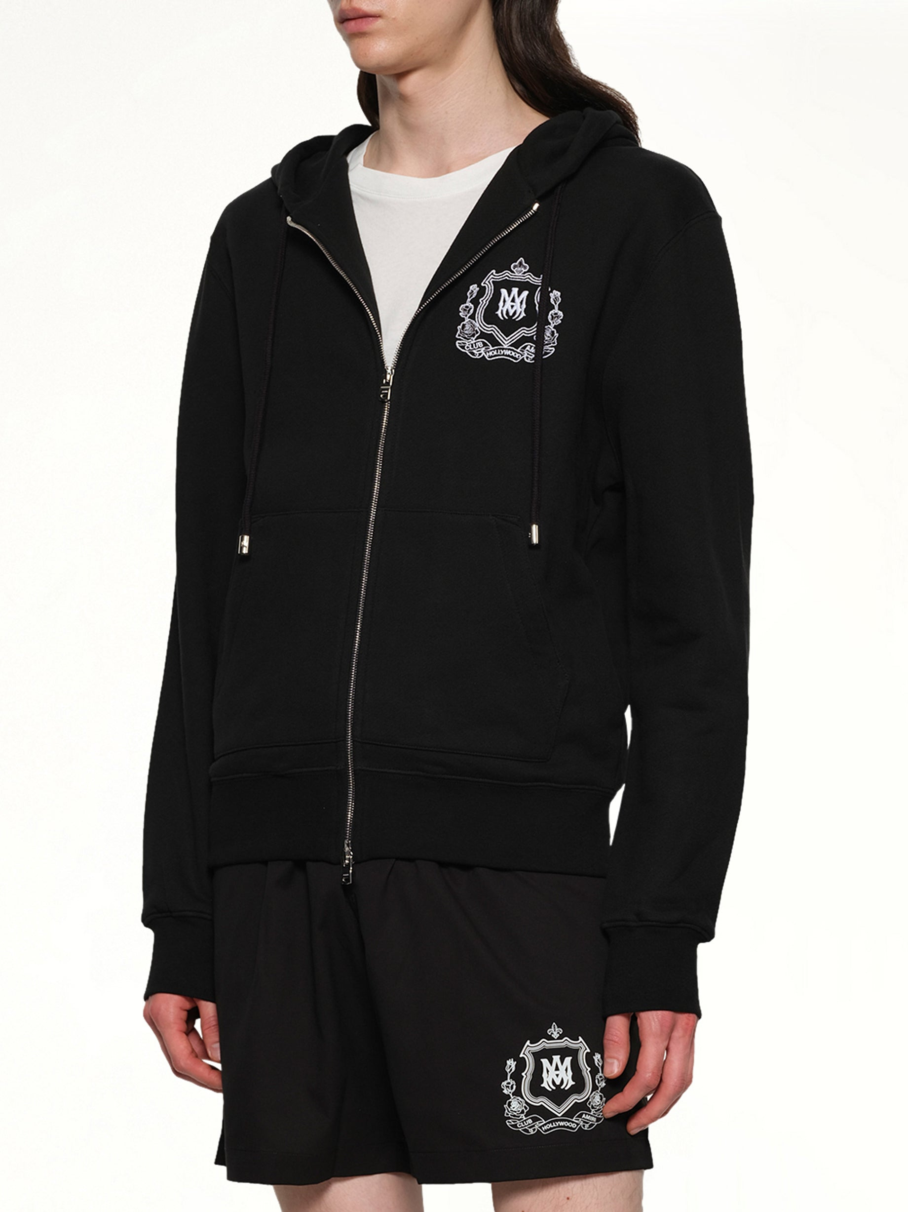 MA Crest Zip Hoodie in Black - 6