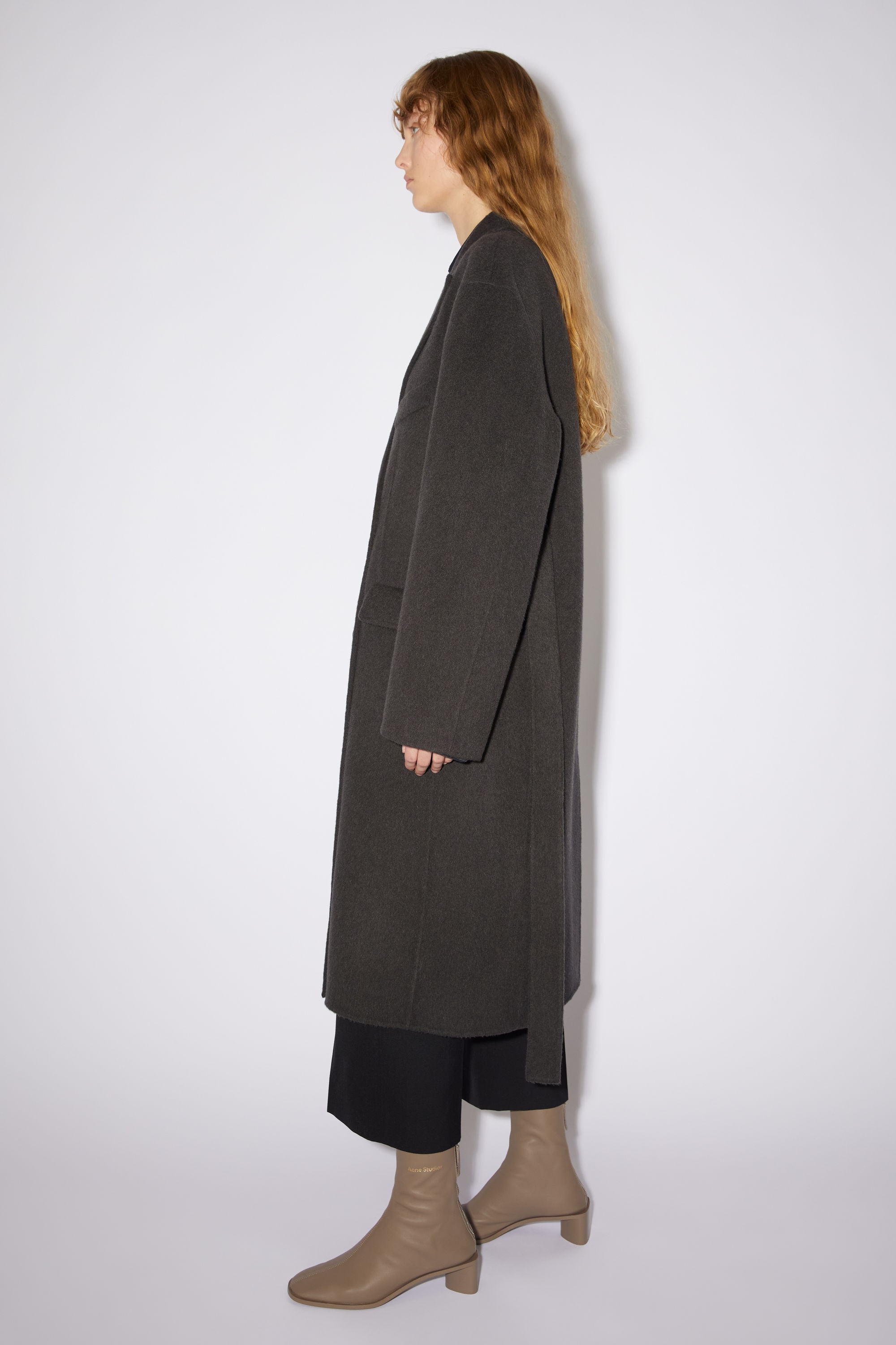 Wrap coat - Charcoal Grey - 4