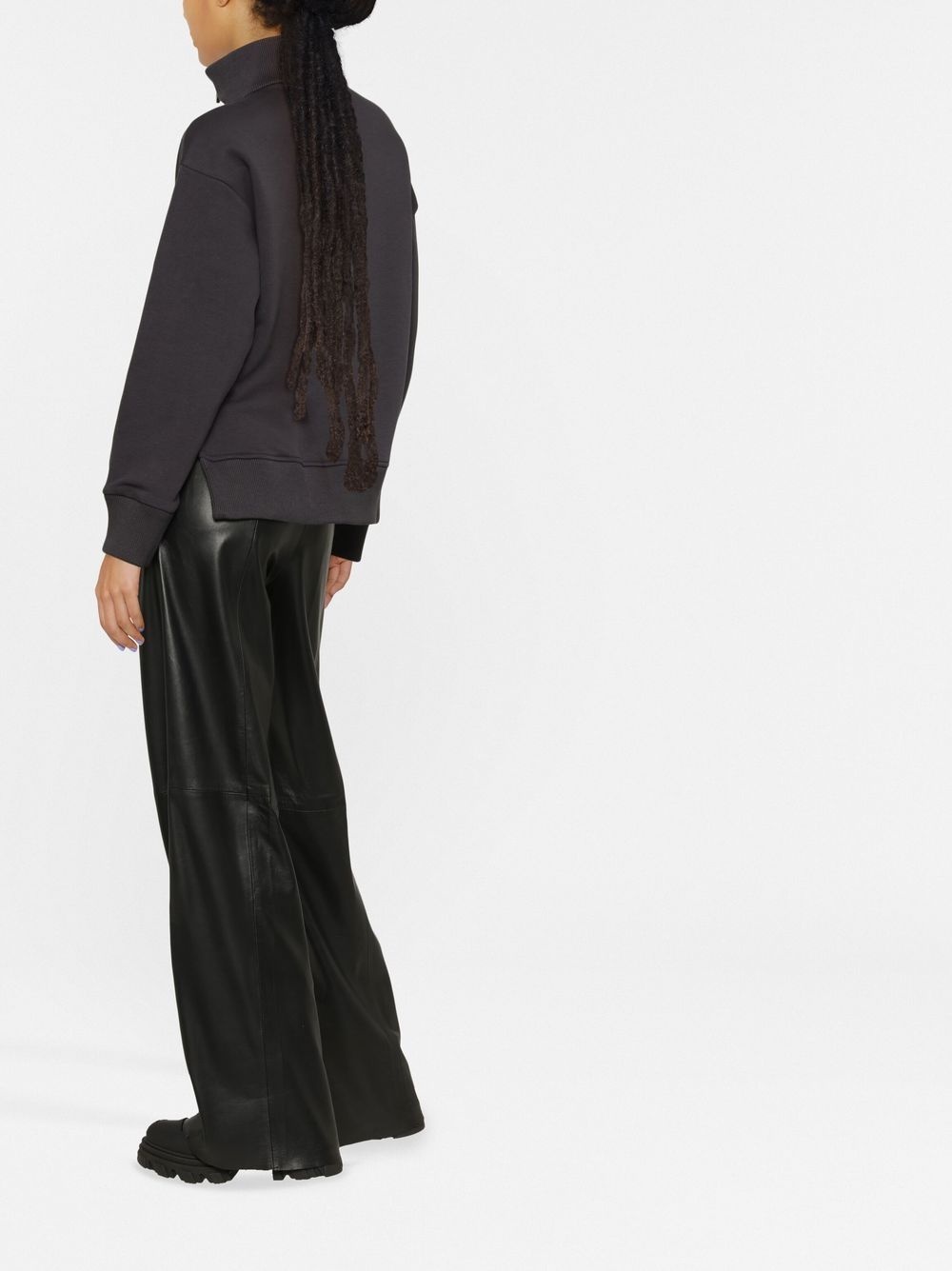 logo-embroidered quarter-zip sweatshirt - 3