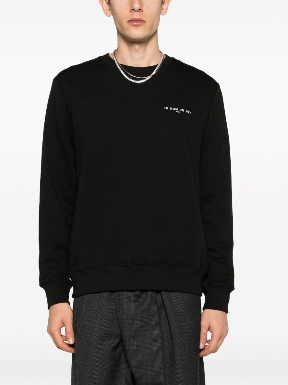 logo-print cotton sweatshirt - 4