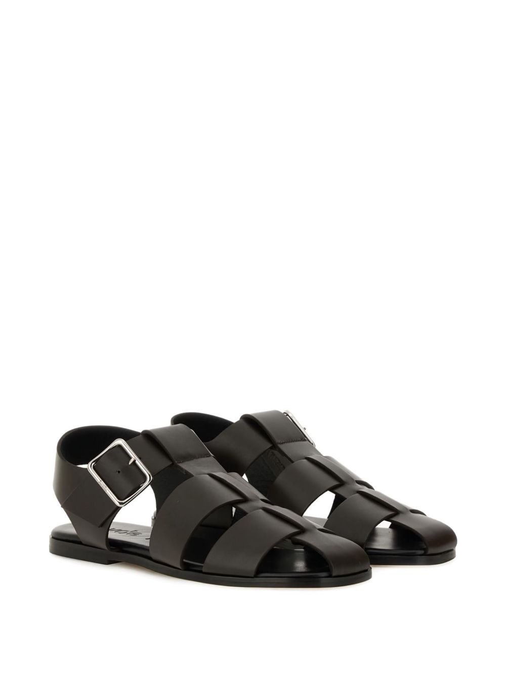 buckle-fastening leather sandals - 2
