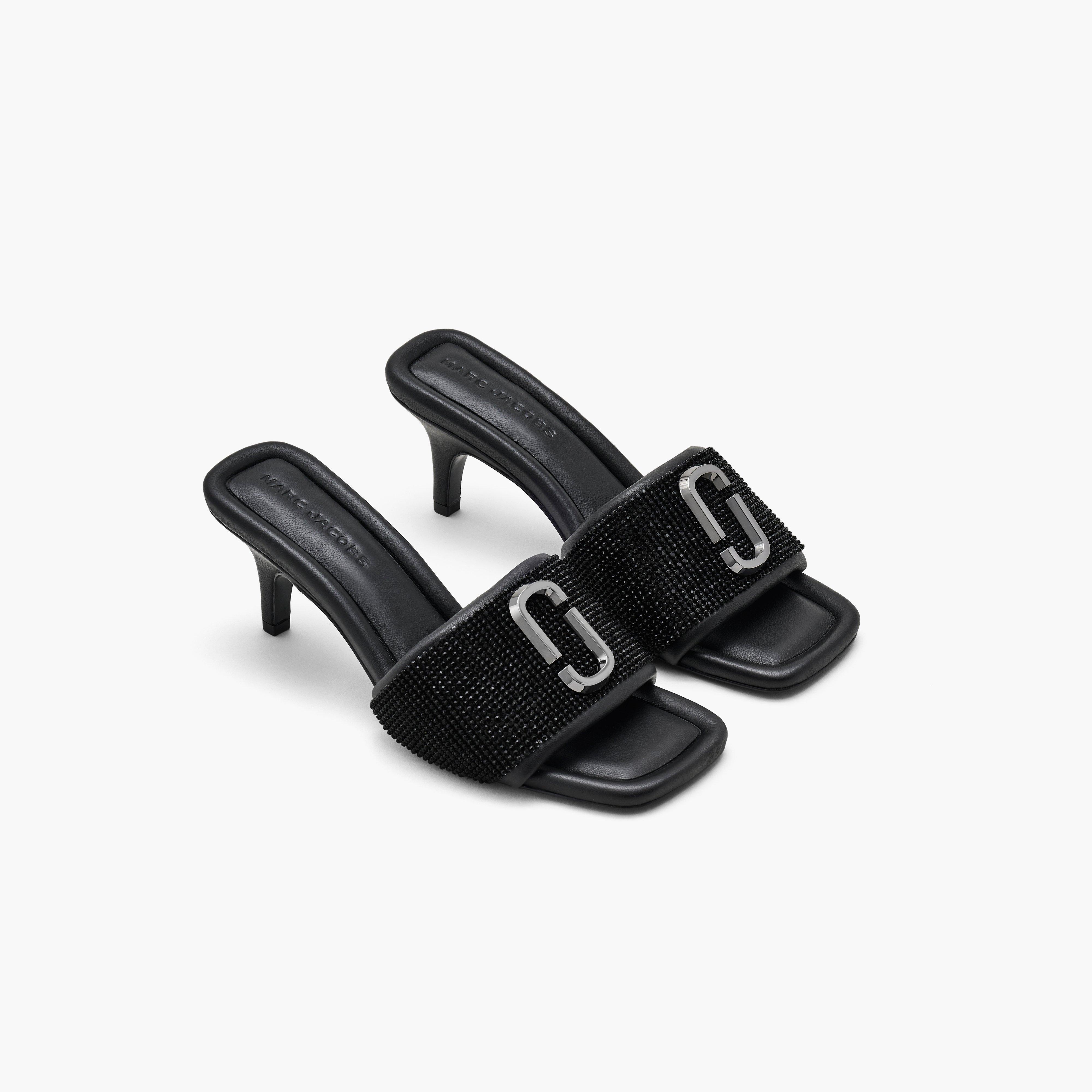 ★MARC JACOBS★ J Marc Rhinestone SandalBlackCrystal MS2AS24 Marc Jacobs THE RHINESTONE J MARC HEELED SANDAL | REVERSIBLE