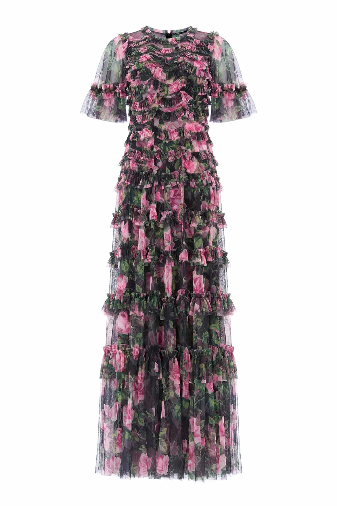 Rose Vine Round Neck Gown - 1
