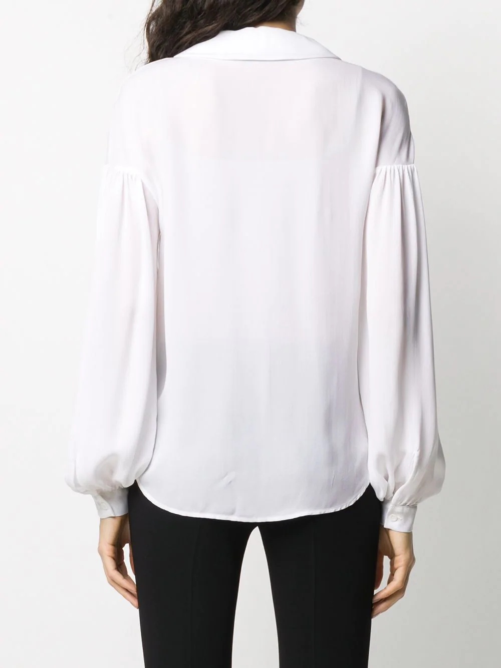 long-sleeve silk shirt - 4