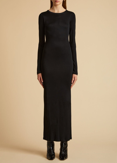 KHAITE The Bayra Dress in Black outlook