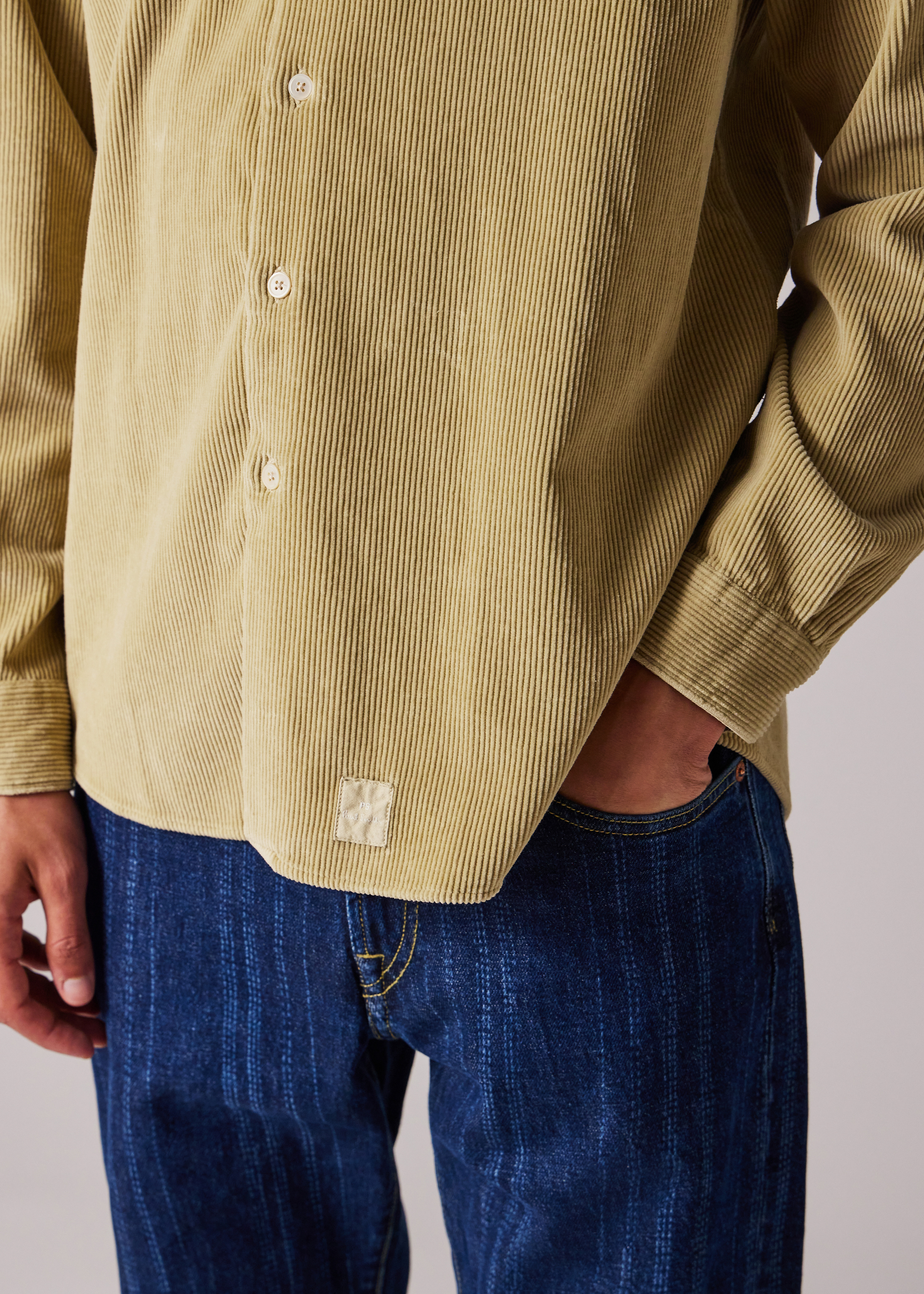 Washed Green Corduroy Shirt - 6