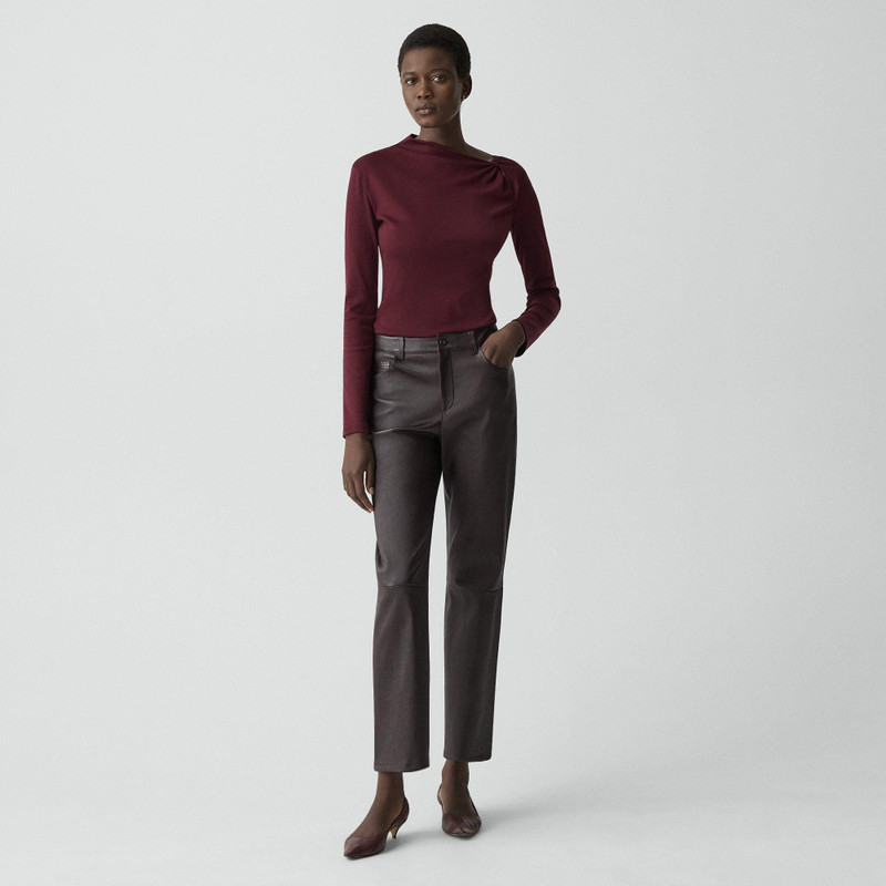 Theory Twist Neck Top in Cotton Jersey outlook